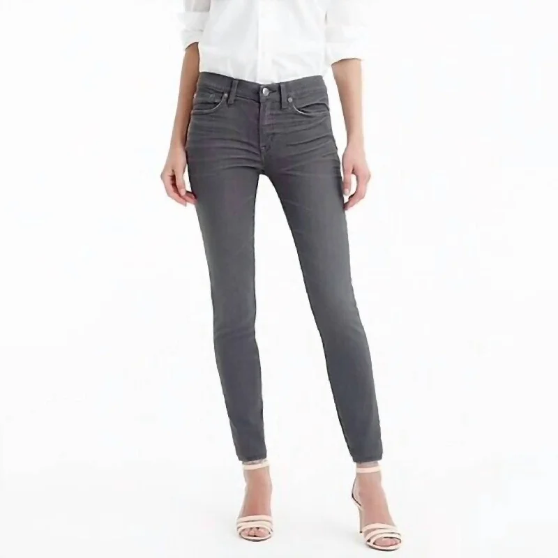 Luxury Style Toothpick Mis Rise Skinny Jeans In Gray