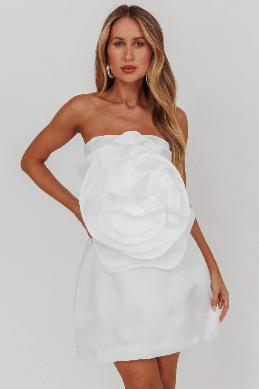 Easygoing Style Count Down A-Line Mini Skirt Oyster