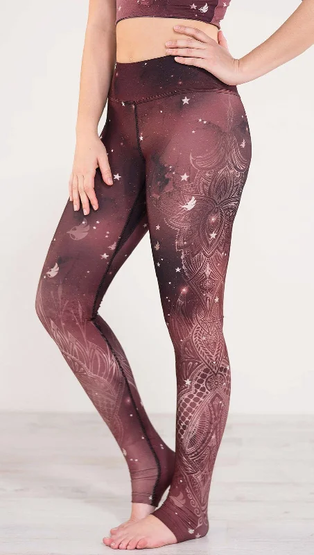 Simple Matching Galactic Merlot - Full Length Triathlon Leggings