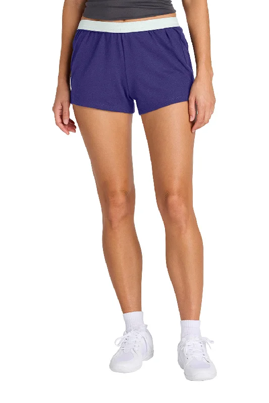 Bright Colors Sport-Tek Womens Jersey Knit Squad Shorts - Purple - NEW