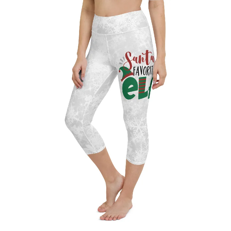 Comfortable Outfits Santa's Favorite Elf Yoga Capris