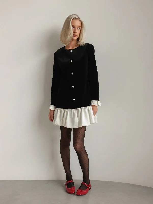 Street Sports Shoes Velvet Elegance Mini Dress