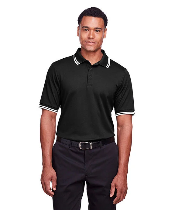 Avant-garde Design DG20C - Devon & Jones CrownLux Performance® Mens Plaited Tipped Polo Shirt | Black/White
