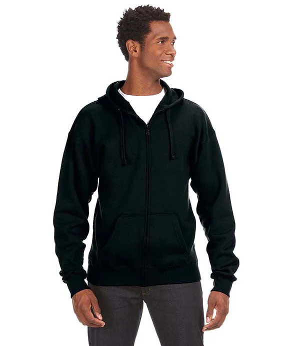 Advanced Customization JA8821 - J America Adult Premium Full-Zip Fleece Hooded Sweatshirt | Black