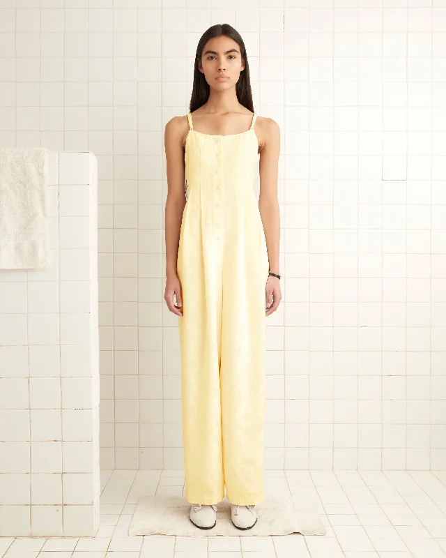 Versatile Comfort Football Jacquard Jumpsuit - Yellow